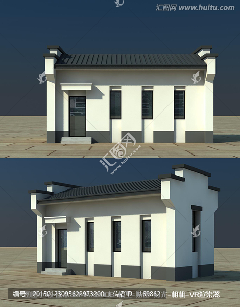 中式門衛(wèi)3D模型
