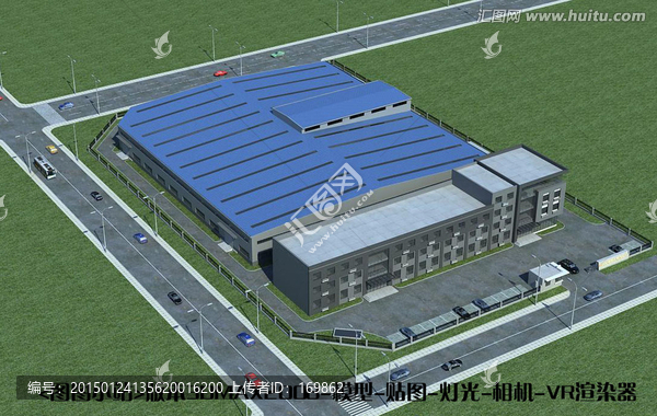 廠區(qū)鳥瞰圖3D模型