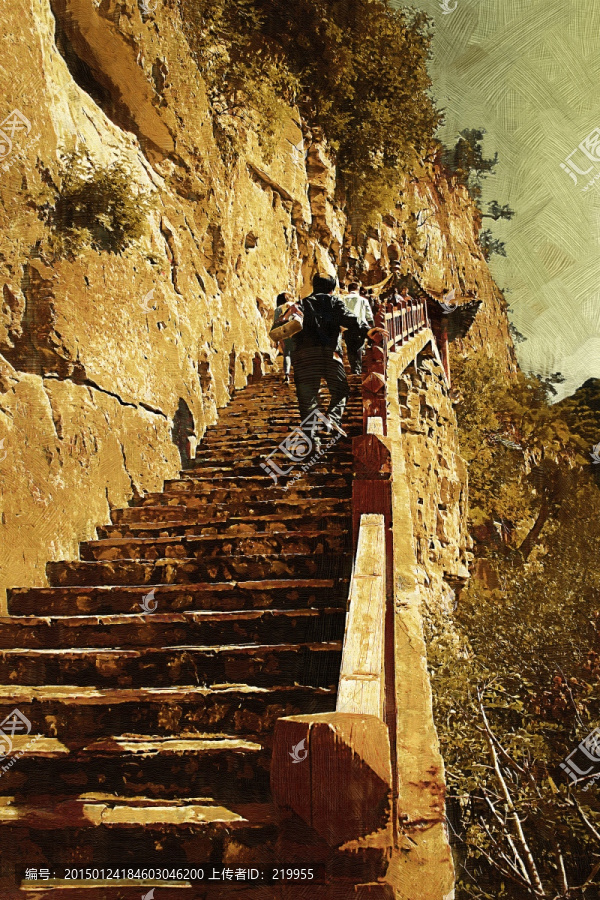 油畫(huà),登山