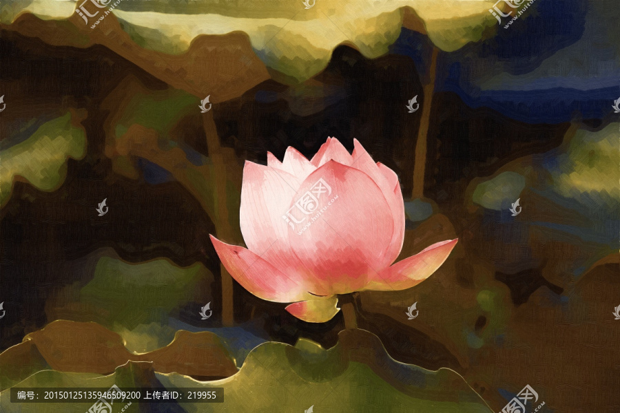 裝飾油畫(huà),荷花