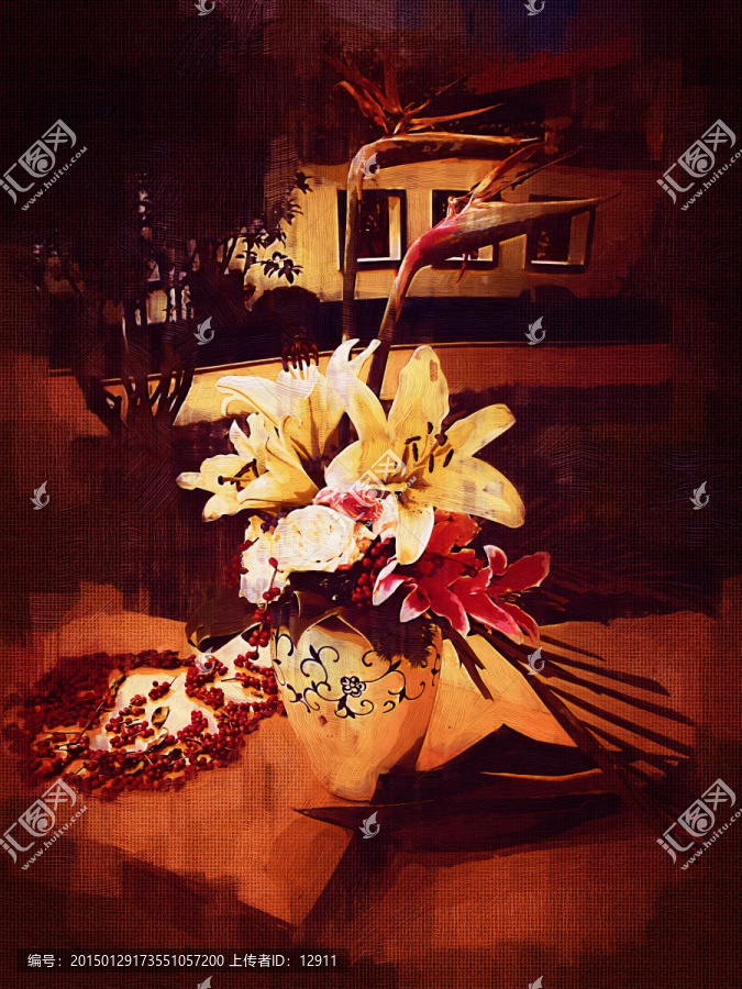 花卉油畫