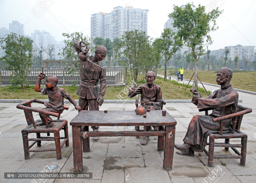 茶文化雕塑,广场雕塑