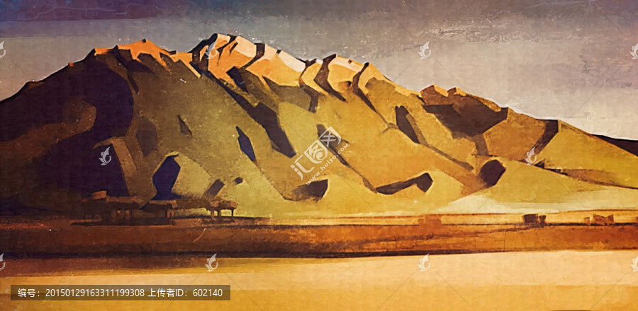 手繪無(wú)框風(fēng)景畫(huà)