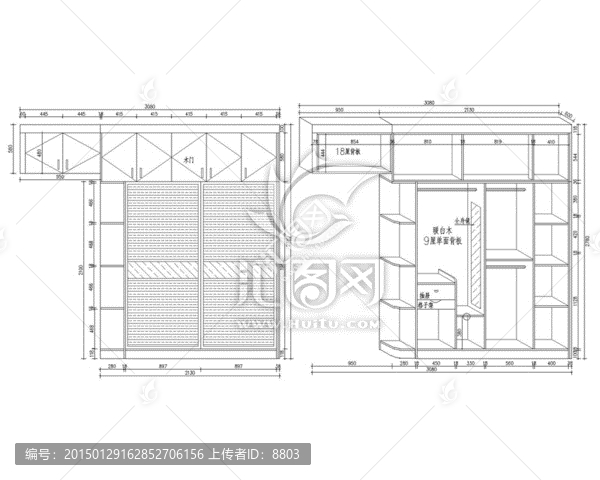 衣柜设计图纸