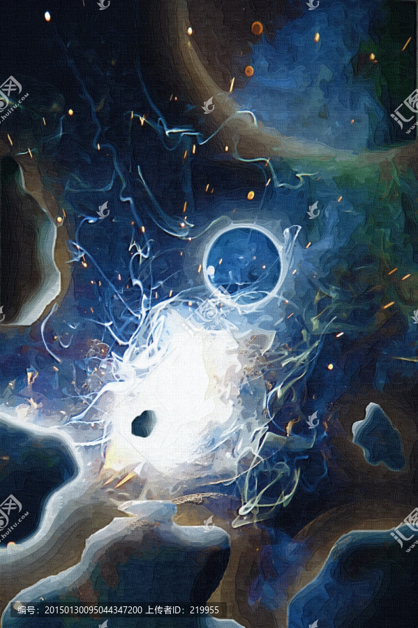 油畫,夢(mèng)幻宇宙,浩瀚星際