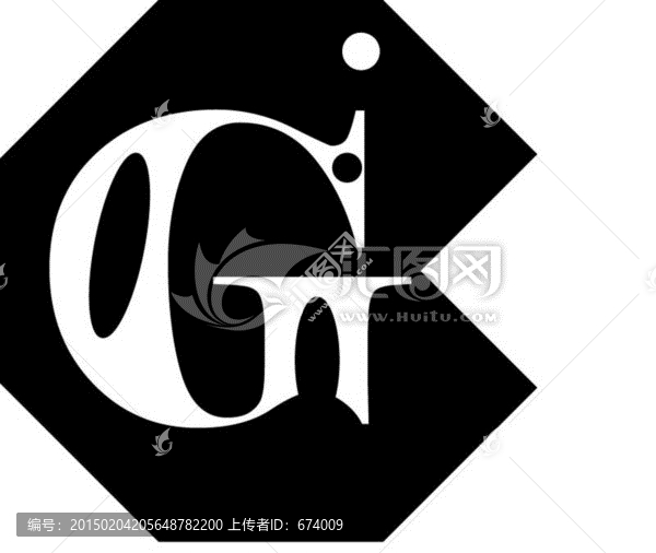 G字母黑白Logo