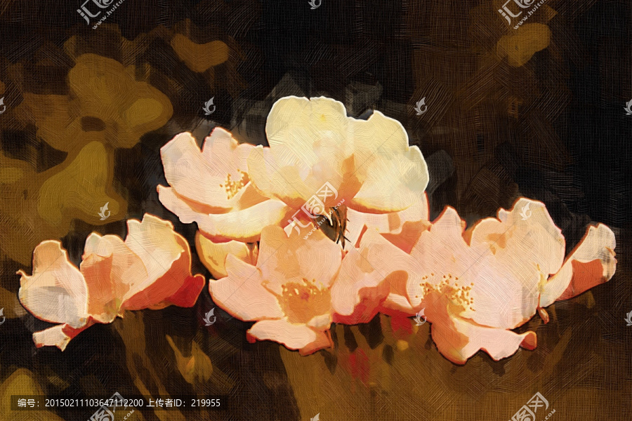 油畫,花卉