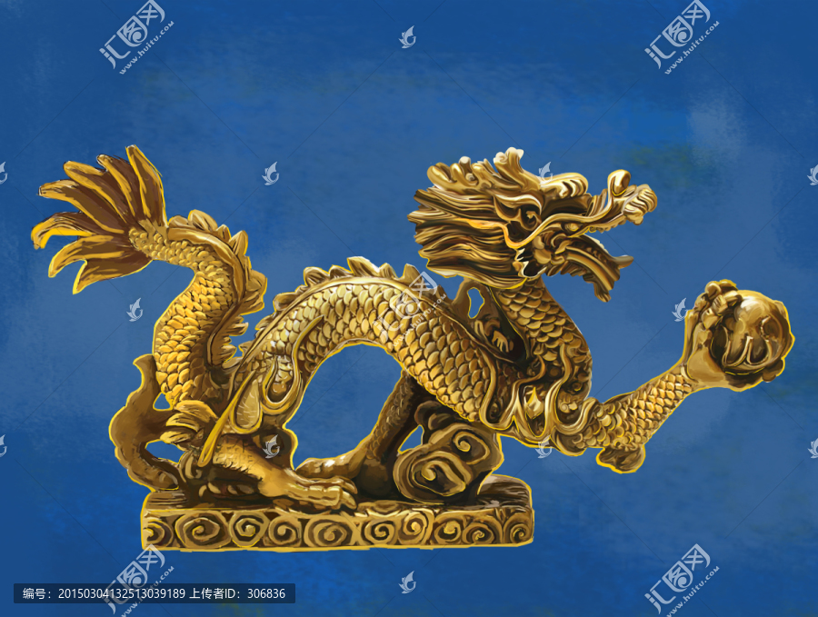金龍,手繪
