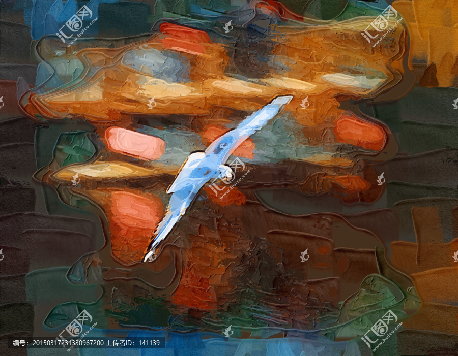 海鷗油畫