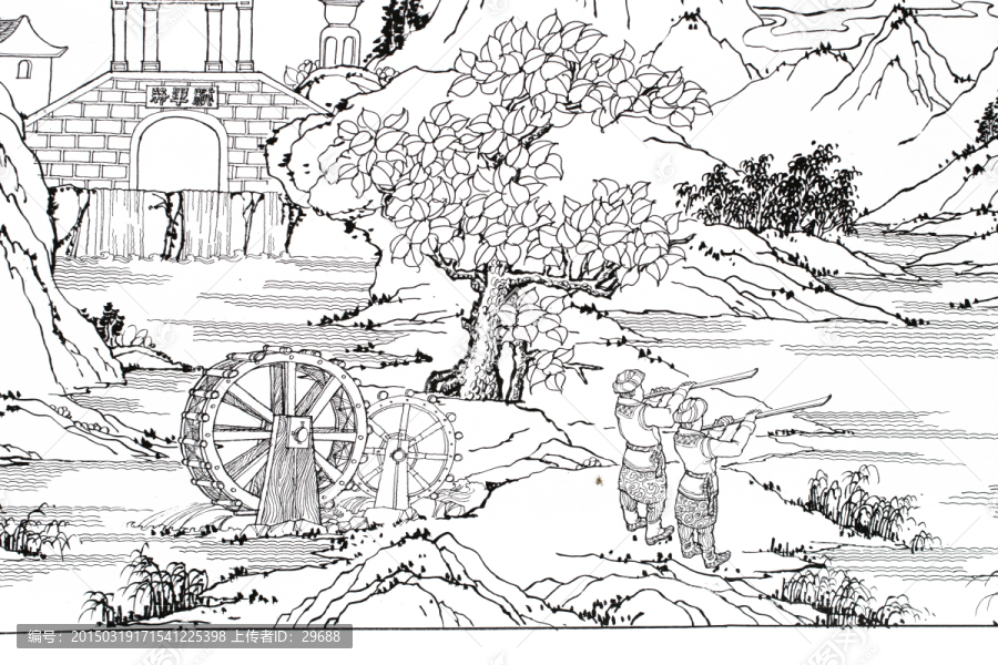 水車,水鄉(xiāng),古代人物
