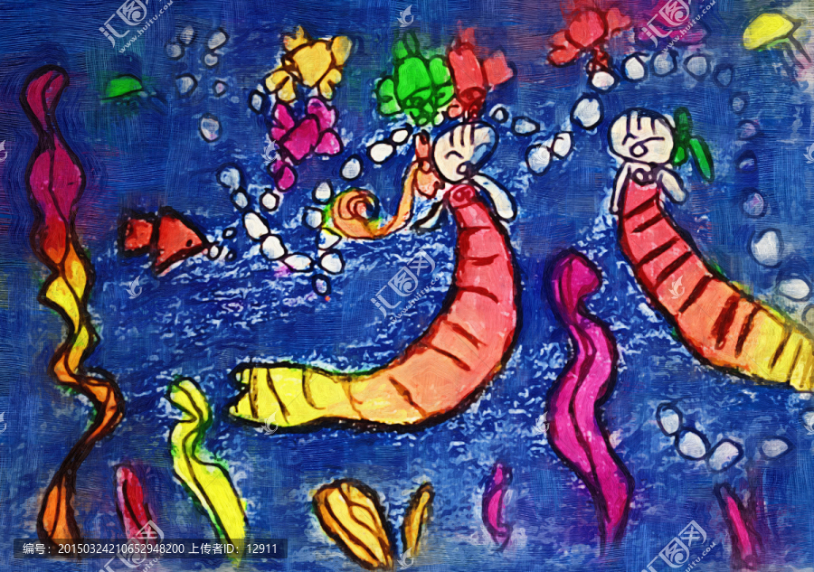 兒童畫(huà)裝飾畫(huà),海底世界