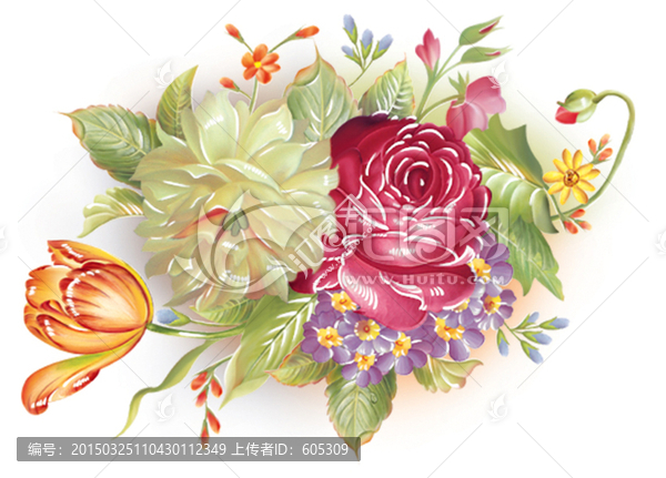 小油畫花