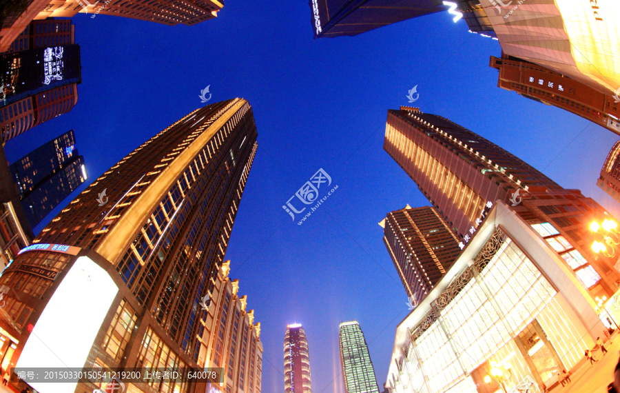 重庆解放碑商业步行街夜景