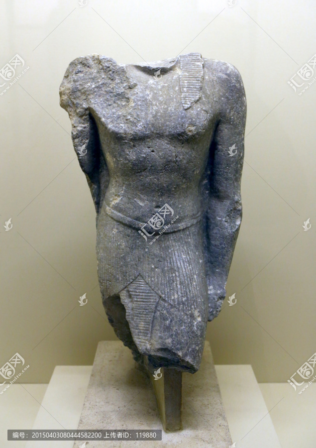 希腊大理石埃及风格人物雕像