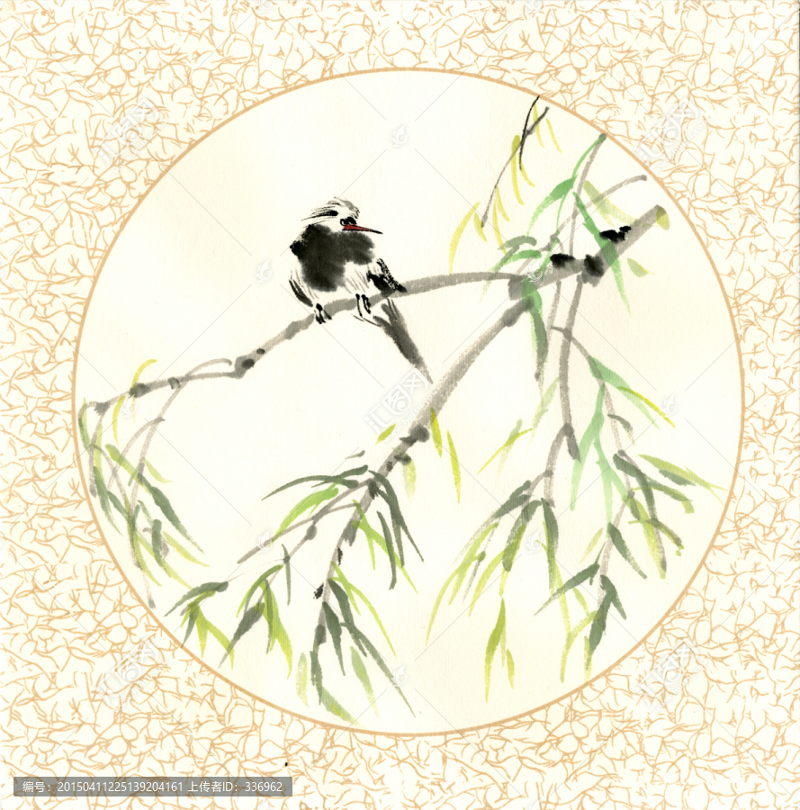 楊柳小鳥,裝飾畫