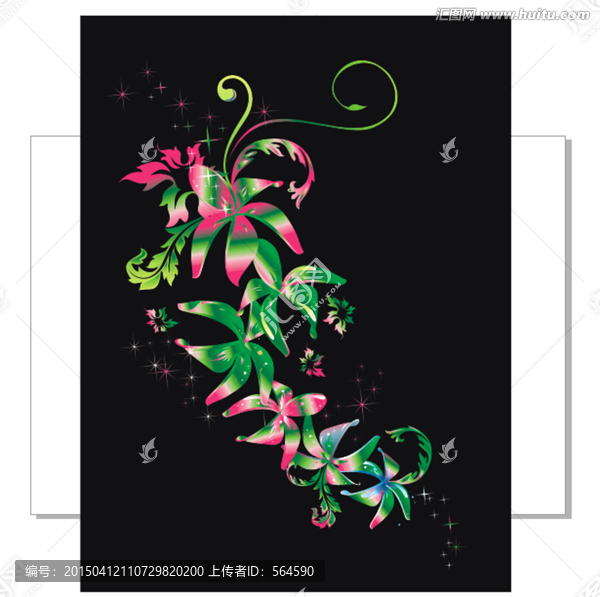 矢量花卉,移門,墻紙