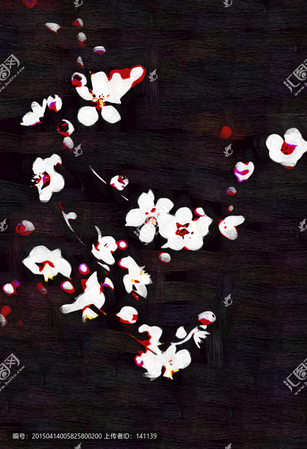 桃花油畫