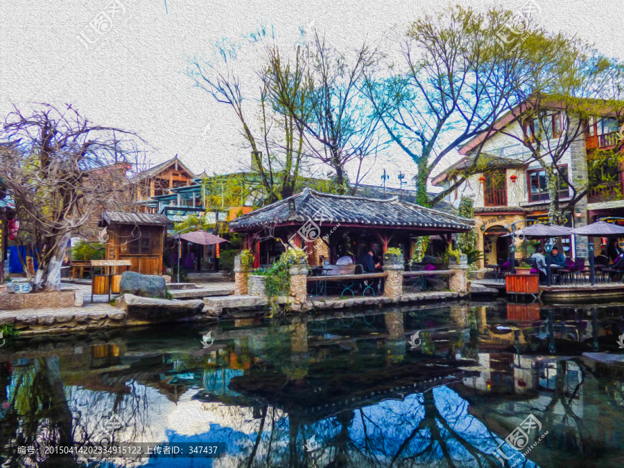 古鎮(zhèn)油畫