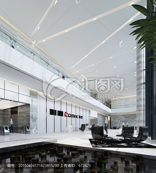 銀行大廳辦公效果圖
