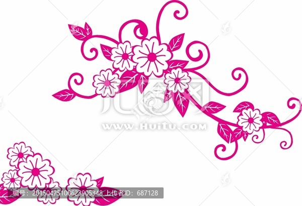 對角花,邊角紋樣,裝飾圖案,硅