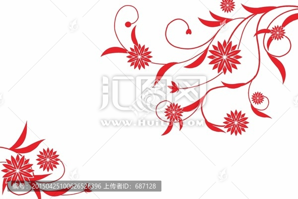 對(duì)角花,邊角紋樣,裝飾圖案,硅