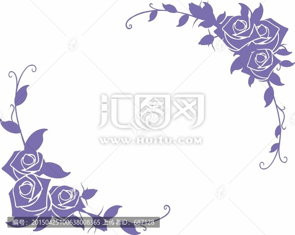 對(duì)角花,邊角紋樣,裝飾圖案,硅