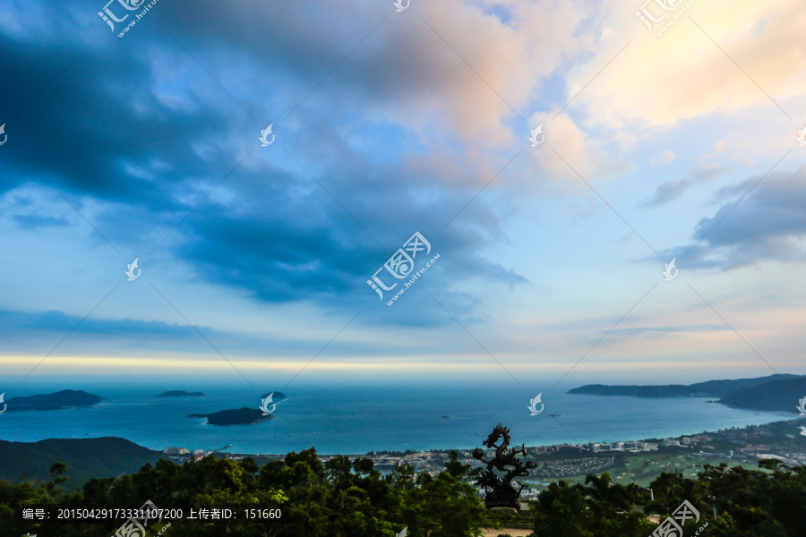 海南三亚亚龙湾全景