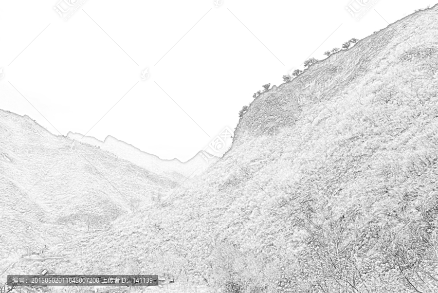 爨底下山脈素描