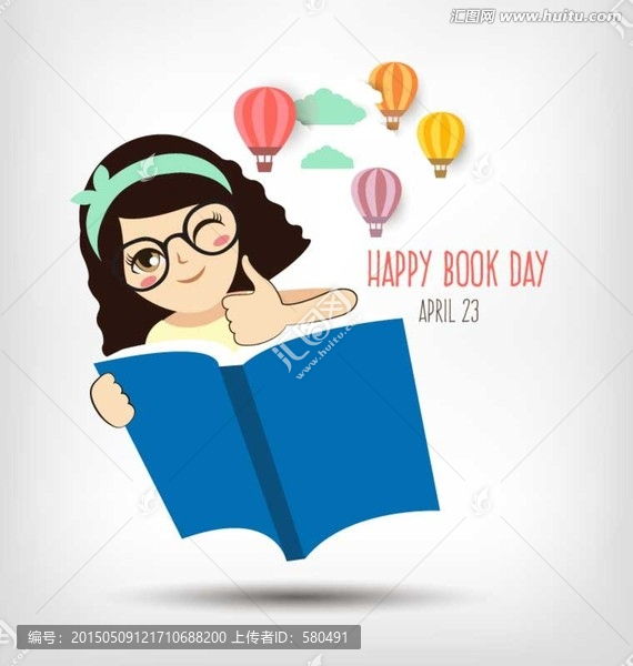 讀書女孩讀書節(jié)手繪矢量圖片素材