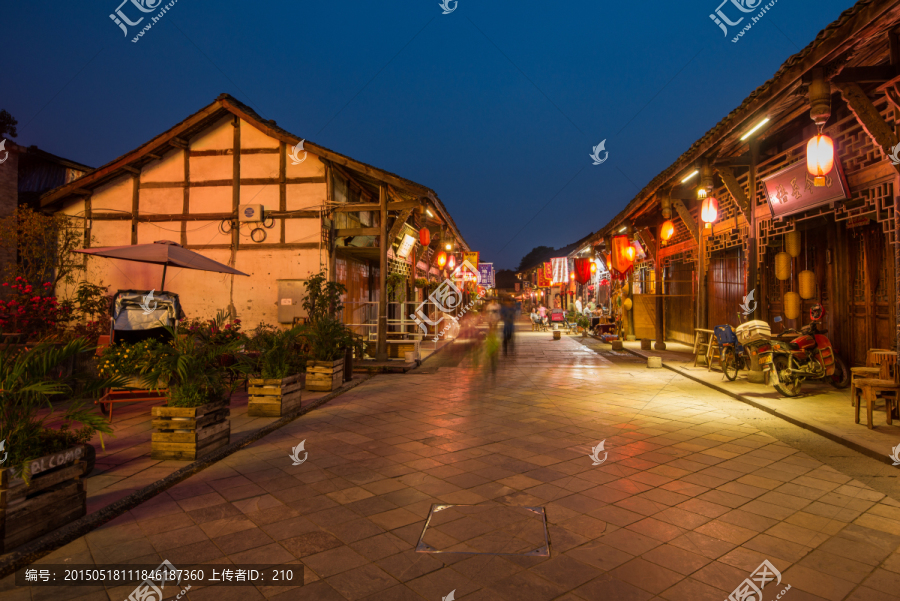 四川安仁古镇夜景