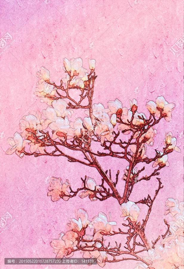 玉蘭花油畫(huà)