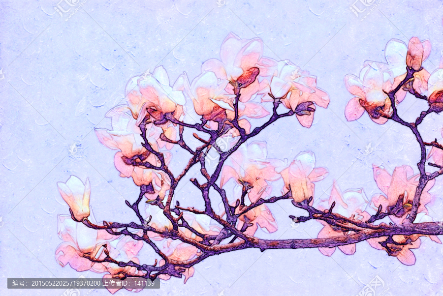 玉蘭花油畫