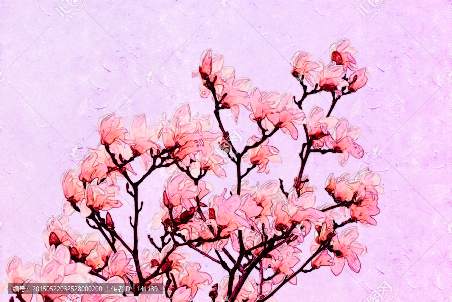 玉蘭花油畫