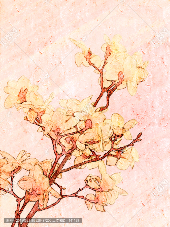 玉蘭花油畫