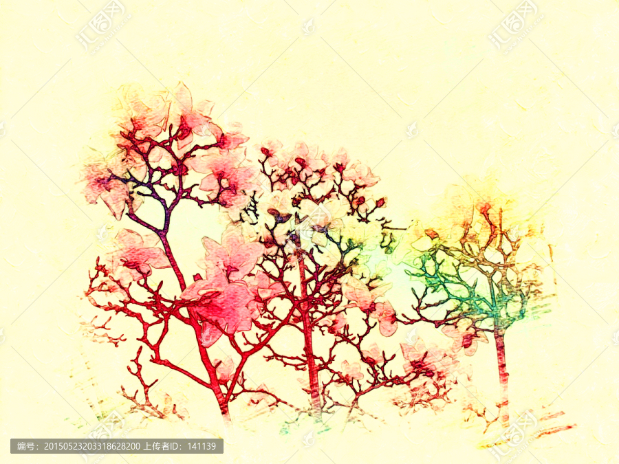 玉蘭花油畫