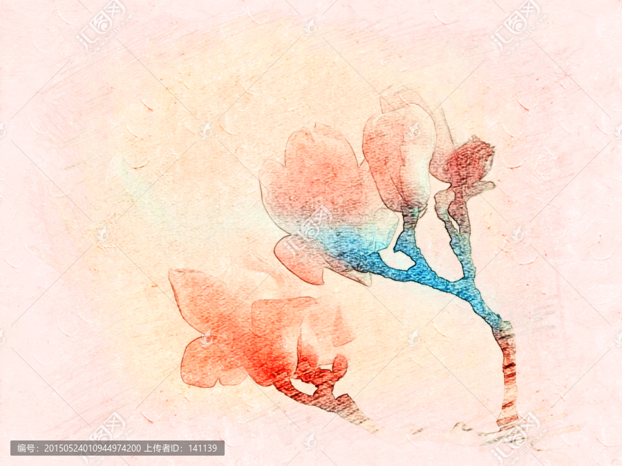 玉蘭花油畫