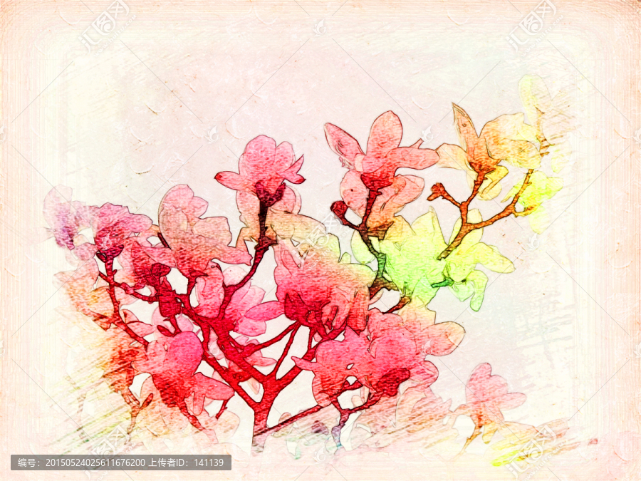 玉蘭花油畫(huà)