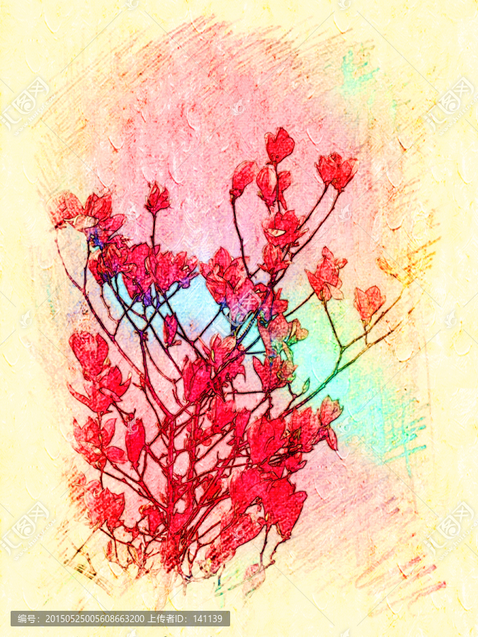 玉蘭花油畫