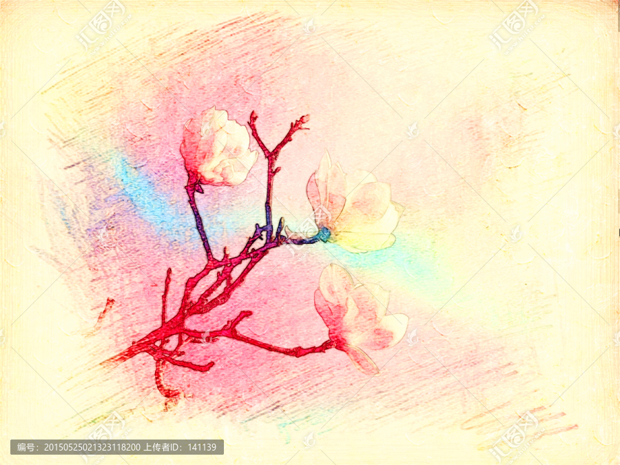 玉蘭花油畫