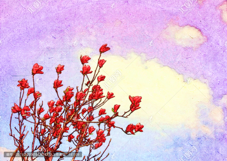 玉蘭花油畫