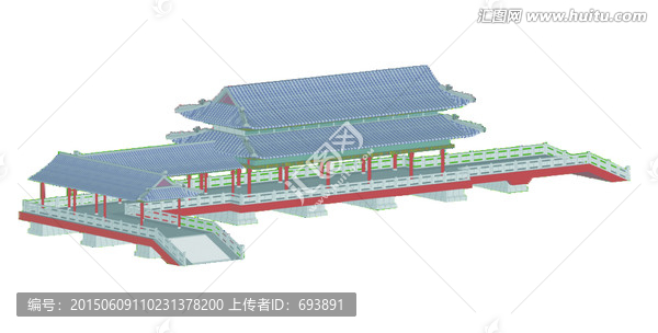 古建筑廊亭