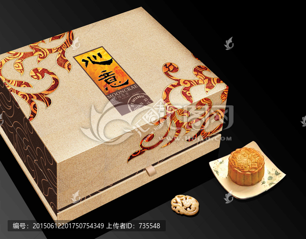 中秋月餅包裝平面圖