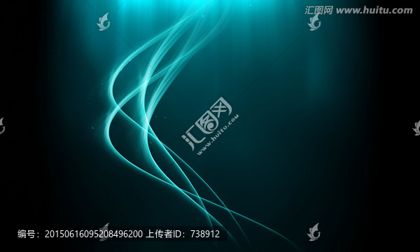 青色,光束,酷炫,浪漫,PSD