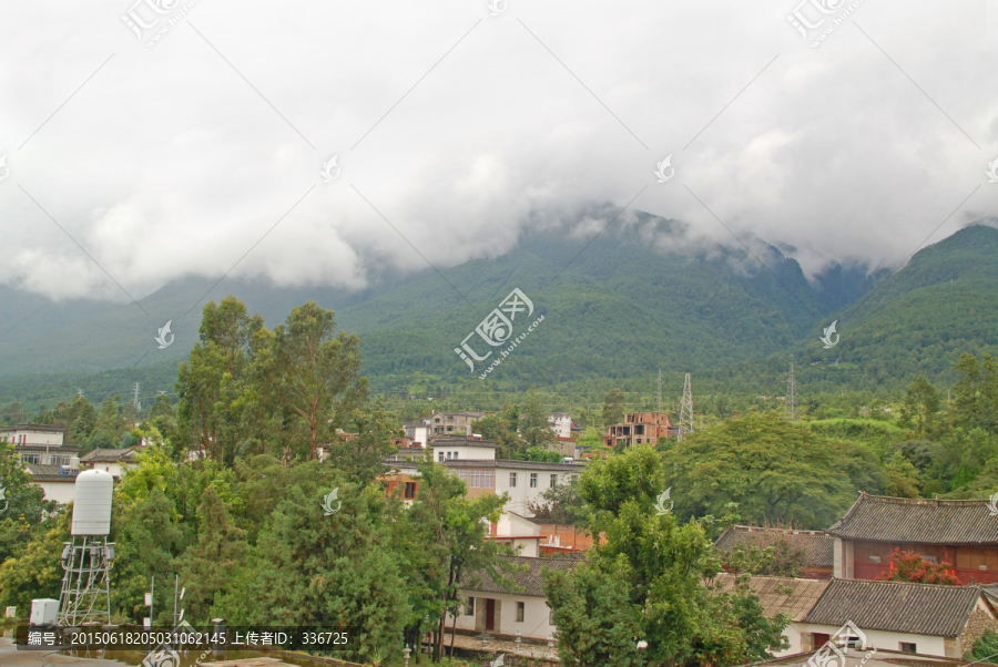 大理城市风光及苍山远景