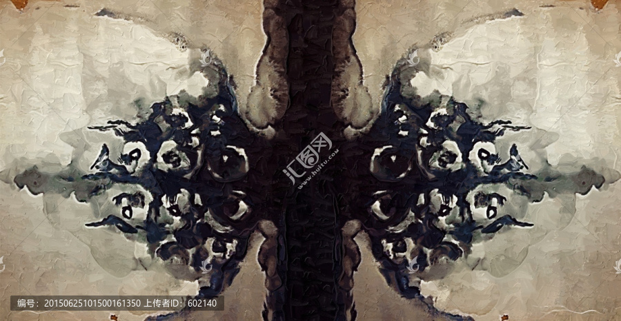 對(duì)稱抽象裝飾畫