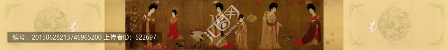 唐,周昉,簪花仕女圖