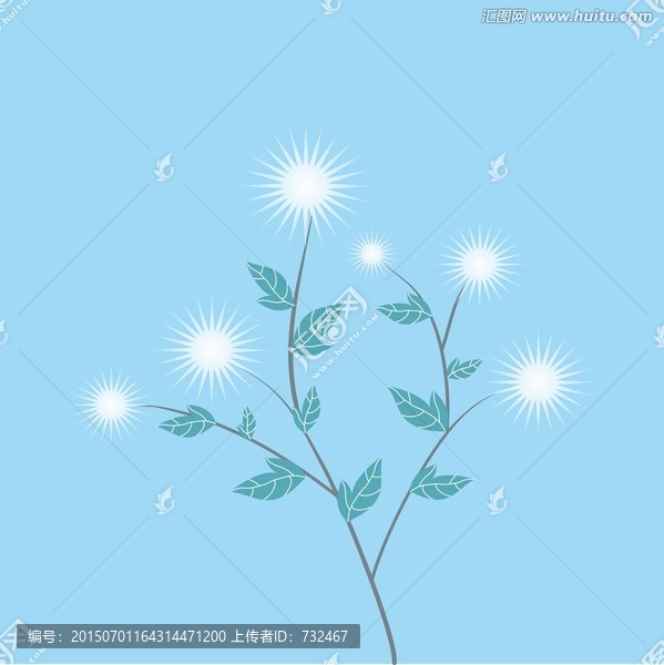 蒲公英花卉背景素材設計