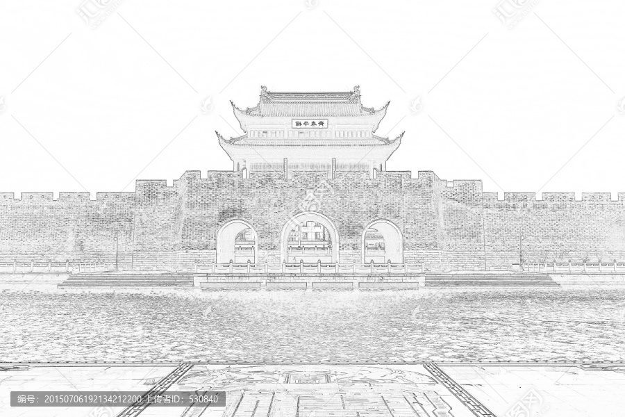 蘇州古鎮(zhèn)線描（未分層）