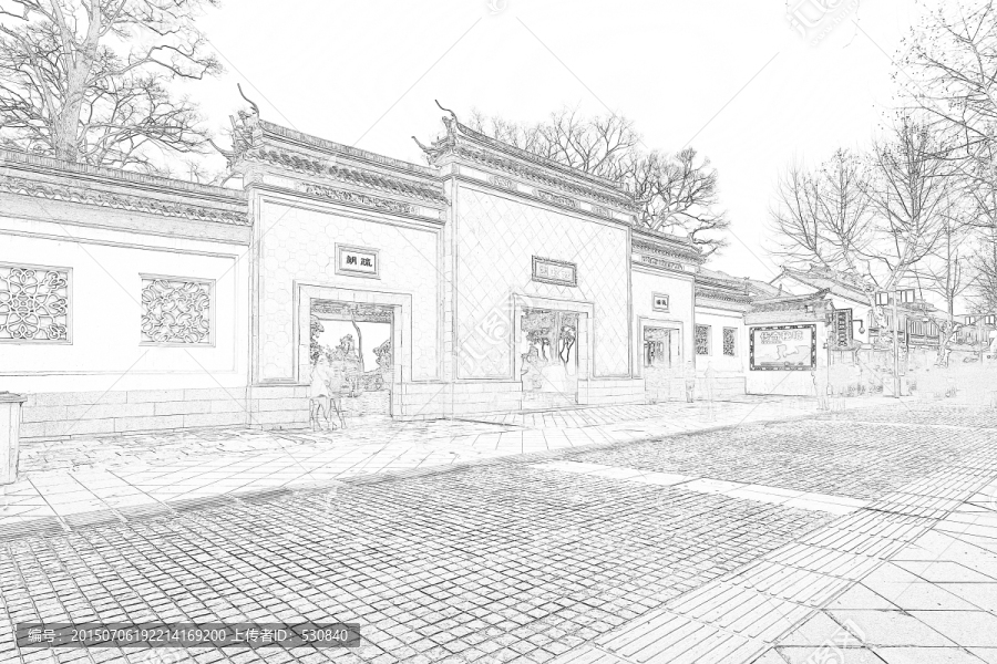 蘇州園林線描效果（未分層）