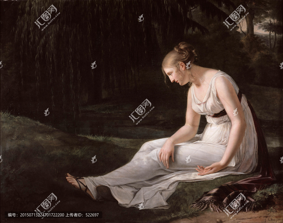 油畫美女